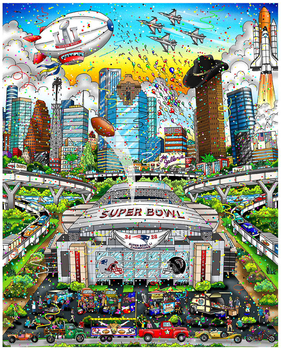 Charles Fazzino NFL: Super Bowl LI: Houston (PR)